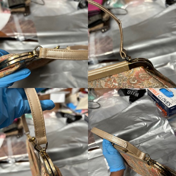 Vintage Floral Tapestry Embroidered Clutch Bag - “Deana” - Picture 12 of 15